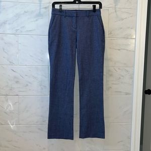 Express Columnist Barely Boot pants. Size 2 petite. Color: Blue / chambray